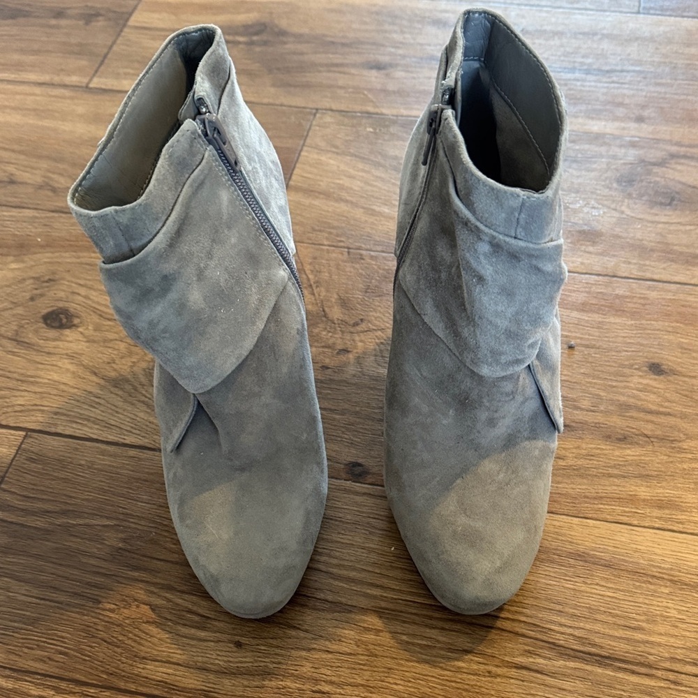 Gianni Bini Gray Suede Ankle Booties